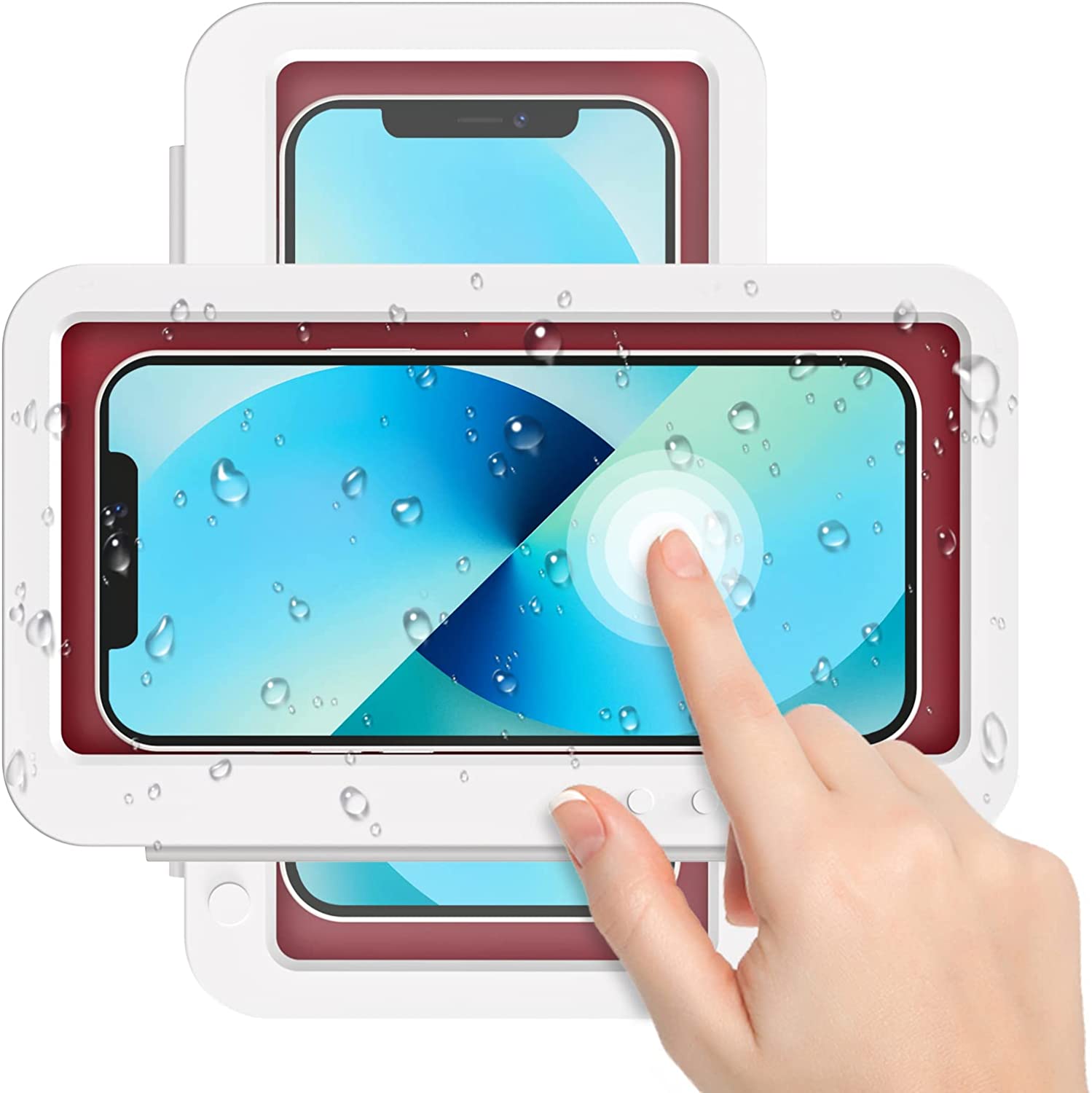 MoKo Shower Phone Holder Waterproof, 2021 Upgrade 180 Rotation