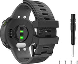 MoKo Band Compatible with Garmin Forerunner 45/Forerunner 45S/Swim 2, Soft Silicone Adjustable Replacement Strap, White