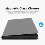 MoKo Case Fit Samsung Galaxy Tab A 8.0 T290/T295 2019 Without S Pen Model, Premium Light Weight Stand Folio Shock Proof Cover Case for Galaxy Tab A 8.0 T290/T295 2019 Tablet, Denim Gray