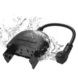 MoKo Outdoor Smart Plug, Waterproof WiFi Outlet with 2 Sockets, Work with Alexa/Google Home/SmartThings, Remote Control Timer Plug, IP64 Weatherproof for Indoor and Outside Use, No Hub, 2.4 GHz only