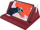 MoKo Tablet Pillow Stand, Soft Bed Pillow Holder Xmas Gift for up to 11" Pad, Fits iPad 10.2"(9th Gen), New iPad Mini 6 8.3" Air 4/3, iPad Pro 11/10.5/9.7, Mini 5 4, Galaxy Tab S6/S7 11", Plum
