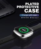 MoKo 3-PACK Screen Protector Case Compatible with Fitbit Versa 3/Versa Sense, TPU Plated Bumper Shell Full Cover Protective Case with TPU Screen Protector - Black & Silver & Clear