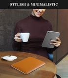 MoKo 7-8 Inch Tablet Sleeve, PU Leather Briefcase Slim Stylish Case Pouch Fit with iPad Mini (6th Gen) 8.3" 2021, iPad Mini 5/4/3/2/1, Galaxy Tab S2 8.0, Tab A 8.0, ZenPad Z8s 7.9, Brown