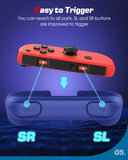 MoKo Grip for Nintendo Switch OLED Model Joycon & Switch Joy-Con, [2-Pack] Ergonomic Hand Grip Controller Handle Kit Compatible with Nintendo Switch/Switch OLED 2021 Joy Cons Controllers, Indigo