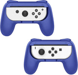 MoKo Grip for Nintendo Switch OLED Model Joycon & Switch Joy-Con, [2-Pack] Ergonomic Hand Grip Controller Handle Kit Compatible with Nintendo Switch/Switch OLED 2021 Joy Cons Controllers, Indigo