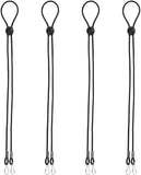 MoKo Face Mask Landyards [4 Pack], Adjustable Glasses Strap Necklace Eyeglasses Chain String Eyeglass Lanyard Holders Around Neck Face Bandanas Lanyard Glasses Lanyard Strap for Women Men Kids - Black