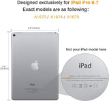 MoKo Case Fit Apple iPad Pro 9.7 Inch 2016 Release Tablet (A1673/A1674/A1675) - Slim Lightweight Smart Shell Stand Cover with Translucent Frosted Back Protector, Taro Purple (with Auto Wake/Sleep)
