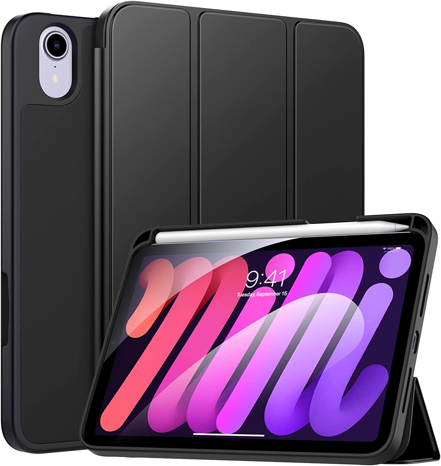 MoKo iPad Mini 6 Case with Pencil Holder (8.3 Inch,2021 Model