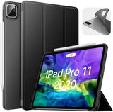 MoKo Case Fit iPad Pro 11 2nd Gen 2020 & 2018 [Support Apple Pencil 2 Charging] Case with Stand, Soft TPU Translucent Frosted Back Cover Slim Smart Shell iPad Pro 11 Case, Auto Wake/Sleep - Rose Gold