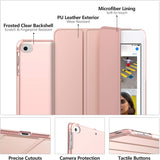 MoKo Case Fit New iPad Mini 5 2019/Mini 4 2015 (5th/4th Generation 7.9 Inch), Slim Lightweight Smart Shell Stand Cover with Translucent Frosted Back Protector, with Auto Wake/Sleep, Rose Gold