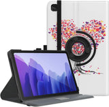 MoKo Case Compatible with Samsung Galaxy Tab A7 10.4 Inch Model (SM-T500/505/507), Full-Body Hard Back Cover 90 Degree Rotating Adjustable Stand Cover Case with Auto Wake/Sleep Function, Rose Gold