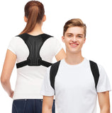 MoKo Back Posture Corrector for Women Men, Adjustable Upper Back Brace for Clavicle Support and Providing Pain Relief from Neck, Shoulder, Upper Back and Spine Alignment - Black