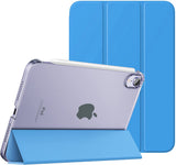MoKo Case Fit New iPad Mini 6 2021 (6th Generation, 8.3-inch) - Slim Lightweight Hard Clear Back Shell Stand Cover with Translucent Frosted Back Protector, with Auto Wake/Sleep, Blue Mermaid