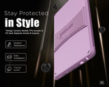 MoKo Case Fits All-New Kindle Fire HD 10 & 10 Plus Tablet (11th Generation, 2021 Release) 10.1", Ultra Soft Flexible Transparent TPU Acrylic Skin Bumper Edge Protection Back Cover Shell, Amethyst