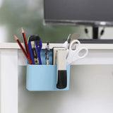MoKo Pack of 2 Magnetic Dry Erase Marker Holder, Magnetic Pen Pencil Holder Storage Organizer for Whiteboard, Refrigerator and Other Magnetic Surfaces, Blue
