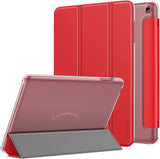 MoKo Case Fits Kindle Fire HD 8 & 8 Plus Tablet (10th Generation, 2020 Release), Smart Shell Stand Cover with Translucent Frosted Back, RED