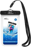 MoKo Waterproof Phone Pouch, Underwater Cellphone Case Dry Bag with Lanyard Armband Compatible with iPhone 11/11 Pro Max, X/Xs/Xr/Xs Max/SE 3, 8/7/6 Plus, Samsung S10/S9/S8 Plus, A10E,Note 10,SkyBlue