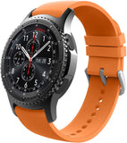 MoKo Band Compatible with Samsung Galaxy Watch 3 45MM/Galaxy Watch 46MM/Gear S3 Classic/Frontier/Huawei Watch 3 Pro, 22mm Silicone Adjustable Replacement Strap, Dark Gray