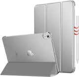 MoKo Case for iPad Air 5th Generation 2022/ iPad Air 4th Generation 2020 10.9 Inch, Trifold Stand Cover with Hard PC Back, Support Touch ID, iPad 2nd Pencil Charging, Auto Wake/Sleep,Black