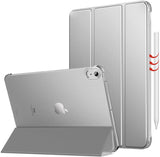 MoKo Case for iPad Air 5th Generation 2022/ iPad Air 4th Generation 2020 10.9 Inch, Trifold Stand Cover with Hard PC Back, Support Touch ID, iPad 2nd Pencil Charging, Auto Wake/Sleep, Notebook Black