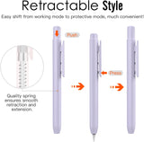 MoKo Holder Case Fit Apple Pencil 1st Gen, Retractable Tip Cap Fit New iPad 9th Generation 2021, iPad 8th Gen 2020/7th Gen 2019, iPad 6th 9.7 2018, iPad Mini 5th Gen Pencil Case Pencil, Taro Purple