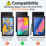 MoKo Case Fit Samsung Galaxy Tab A 8.0 T290/T295 2019 Without S Pen Model, Premium Light Weight Stand Folio Shock Proof Cover Case for Galaxy Tab A 8.0 T290/T295 2019 Tablet, Denim Gray