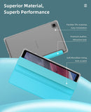 MoKo Case Fits Samsung Galaxy Tab A7 Lite 8.7 Inch SM-T225/T220/T227, Slim Lightweight Smart Case Trifold Stand Case with Soft TPU Translucent Frosted Back Shell for Galaxy Tab A7 Lite – Peacock Blue