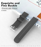 MoKo Band Compatible with Samsung Galaxy Watch 3 45MM/Galaxy Watch 46MM/Gear S3 Classic/Frontier/Huawei Watch 3 Pro, 22mm Silicone Adjustable Replacement Strap, Dark Gray