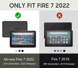 MoKo Case Compatible with Amazon All-New Kindle Fire 7 Tablet (2022 Release-12th Generation) Latest Model 7" - Slim Folding Stand Cover with Auto Wake/Sleep, Indigo