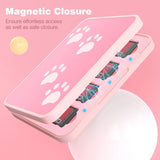 MoKo 16 Game Card Case Compatible with Nintendo Switch/Switch Lite/Switch OLED 2021, Switch Games Holder case for SD Card&Switch Game Card, Switch Game Card Holder Cartridge Storage Box, Pink Cat