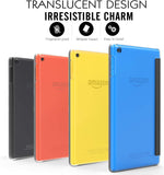 MoKo Case for All-New Amazon Fire HD 8 Tablet (7th/8th Generation, 2017/2018 Release) -Lightweight Slim Shell Stand Cover with Translucent Frosted Back for Fire HD 8, Lucky TREE (with Auto Wake/Sleep)