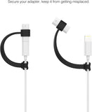 MoKo Pencil Cap Holder Fit Apple Pencil 1st Generation,USB Cable Tether and Pencil Cap, Fit New iPad 9th Generation 2021, iPad 8th/7th/6th, iPad Air 3rd Gen 10.5" 2019, iPad Mini 5,Black