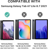 MoKo Case Fit Samsung Galaxy Tab A7 Lite 8.7-Inch 2021 (SM-T225/T220/T227), Shockproof Full Body Rugged Stand Back Cover Built-in Screen Protector Fit Galaxy Tab A7 Lite 8.7" 2021, Iridescence unicorn