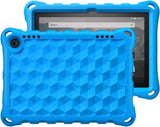 MoKo Case Fits Kindle Fire HD 8 & 8 Plus Tablet (10th Generation, 2020 Release), Kids Shock Proof Square Light Weight Protective Cover - Blue