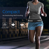 MoKo Sport Running Belt, Dual Pouch Running Waist Packs Fanny Pack ,Reflective Running Gear, Money Belt, Travel Belt for iPhone 12/12 Pro/12 Mini, iPhone 11 Pro Max/Xs