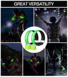 MoKo Running Light for Runners 2Pack Rechargeable with 3 Light Modes, High Visibility LED Wrist Arm Ankle Light Up Bands for Running Night Walking Reflector Gear with Reflective Slap Bands