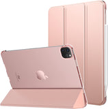 MoKo Case Fit New iPad Pro 11 Inch Case 2021 (3rd Gen), [Support Apple Pencil Charging] Slim Trifold Hard Back Shell Protective Smart Cover Fit iPad Pro 11" 2021, with Auto Wake/Sleep, Water Color