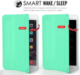 MoKo Case Fit iPad Mini 3/2/1, Slim Lightweight Smart Shell Stand Cover with Translucent Frosted Back Protector Fit iPad Mini 1 / Mini 2 / Mini 3, Mint Green (with Auto Wake/Sleep)