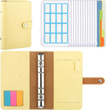 MoKo Budget Binder with Zipper Envelopes,A5 Binder Notebook PU Leather Money Organizer for Cash with 12 Pockets,15 Labels,3 Colors Page Markers,4 Tabbed Binder Dividers & Loose Leaf Ruled Papers,Gray