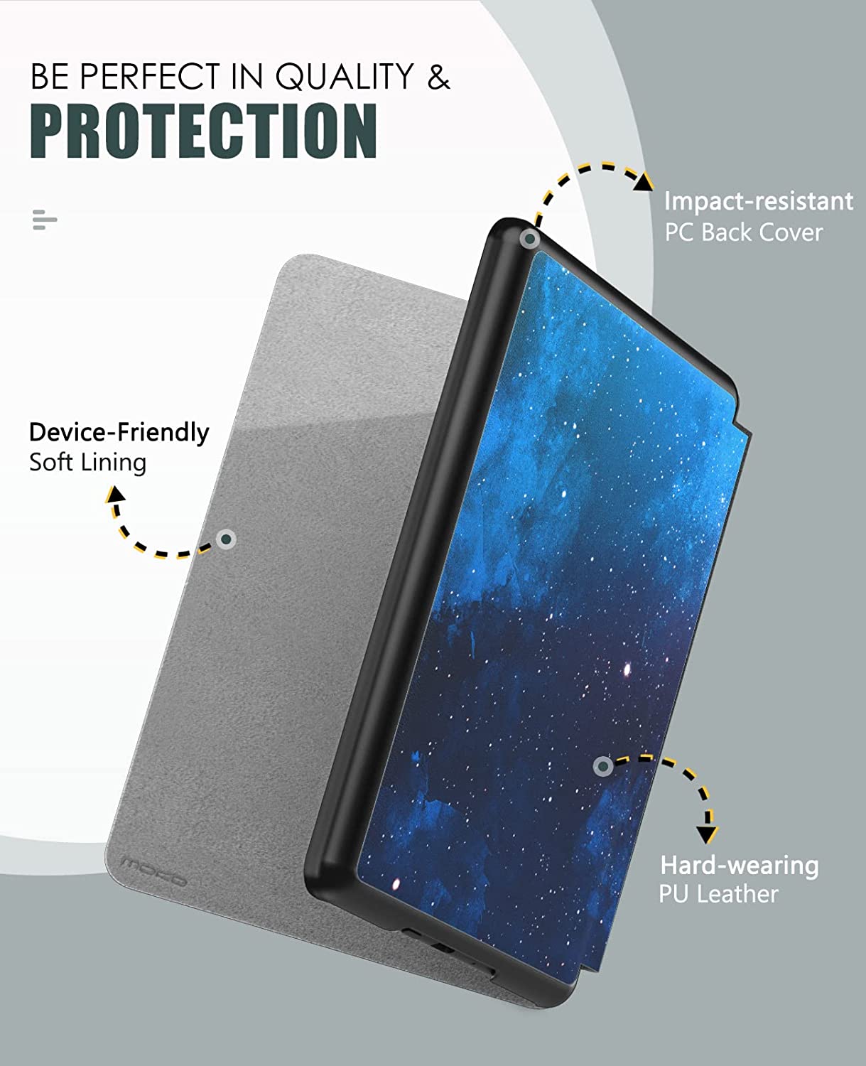 Custodia Per Kindle Paperwhite 11a Gen - Cover Magnetica Auto Wake/Sleep, Nero - Foto 5