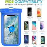 MoKo Waterproof Phone Pouch Holder [4 Pack], Underwater Phone Case Dry Bag with Lanyard Compatible with iPhone 13/13 Pro Max/iPhone 12/12 Pro Max/11 Pro Max, X/Xr/Xs Max/SE 3, Samsung S21/S10/S9,