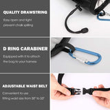MoKo Chalk Bag, Drawstring Rock Climbing Chalk Bag Bouldering Chalk Bag Bucket with Adjustable Belt & Zippered Pockets and Carabiner for Rock Climbing Weight Lifting Gymnastics Crossfit