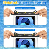 MoKo Waterproof Tablet Case, Tablet Pouch Dry Bag Compatible with iPad 9th 2021, iPad Mini 6, iPad Air 5 2022, Air 4 10.9, Air 3 10.5, iPad Pro 11/10.5, iPad 10.2/9.7, Galaxy Tab A7/A8, Clear