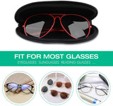 MoKo Sunglasses Soft Case Ultra Light Neoprene Zipper Eyeglass Case with Belt Clip