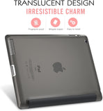 MoKo Case Fit iPad 2/3/4 - Ultra Lightweight Slim Smart Shell Stand Cover with Translucent Frosted Back Protector Fit iPad 2/The New iPad 3 (3rd Gen)/iPad 4, Space Gray (with Auto Wake/Sleep)