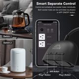 MoKo Outdoor Smart Plug, Waterproof WiFi Outlet with 2 Sockets, Work with Alexa/Google Home/SmartThings, Remote Control Timer Plug, IP64 Weatherproof for Indoor and Outside Use, No Hub, 2.4 GHz only