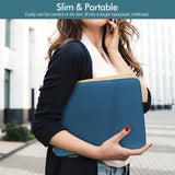 MoKo 9-11 Inch Tablet Sleeve Fits iPad air 5 10.9" 2022, iPad Pro 11 2021-2018, iPad 9/8/7th Gen 10.2, iPad Air 4 10.9, iPad Air 3 10.5, iPad 9.7, Tab A 10.1, Polyester Bag with Pocket, Peacock Blue