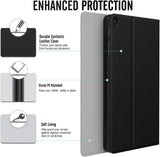 MoKo Keyboard Case for Samsung Galaxy Tab A 10.1 2019, Premium PU Leather Stand Cover with Removable Wireless Keyboard for Galaxy Tab A 10.1 Inch SM-T510/SM-T515 2019 Release Tablet - Black