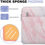 MoKo 11 Inch Tablet Sleeve Bag Carrying Case Fits iPad air 5 10.9 inch 2022, iPad Pro 11 2021-2018, iPad 9/8/7th Gen 10.2, iPad Air 4 10.9/Air 3 10.5, Tab S8 11"/Tab A 10.1, Tab S6, Pink Gray Marble
