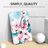 MoKo Case Fit New iPad Mini 5 2019/Mini 4 2015 (5th/4th Generation 7.9 inch), Slim Lightweight Smart Shell Stand Cover with Translucent Frosted Back Protector, with Auto Wake/Sleep,Peach Blossom